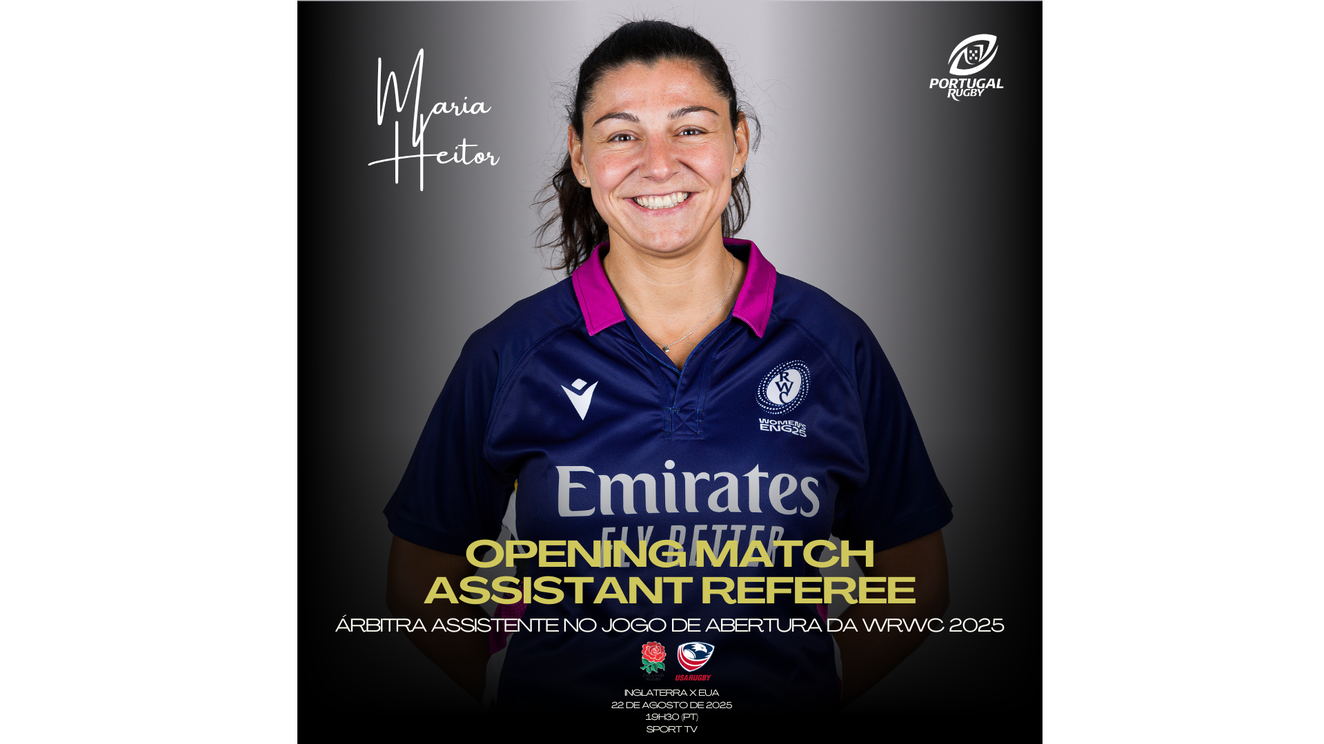 Maria Heitor Rugby PORTUGAL RUGBY - Maria Heitor estreia-se no Mundial de Rugby Feminino 2025